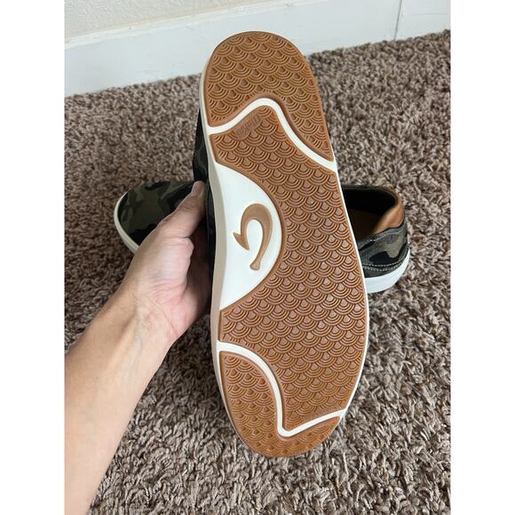 OluKai Lae’ahi Pa’i Men’s Slip-On Sneakers M11.5 Camo Canvas Comfort Shoes - Picture 9 of 13